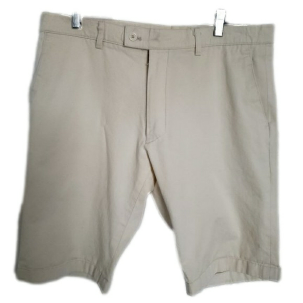 Amen Men's Off-white denim shorts Size Large Beige Flat  front Fitted